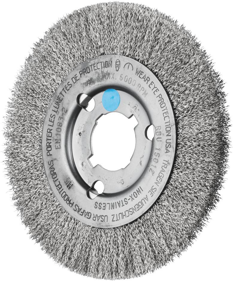 PFERD WHEEL BRUSH W/ARBOR HOLE CRIMPED S/STEEL RBU 15012/AK32-2 0.30SG